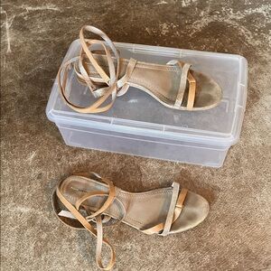 Pilcro and the Letterpress Elegant Tan Strappy Sandals